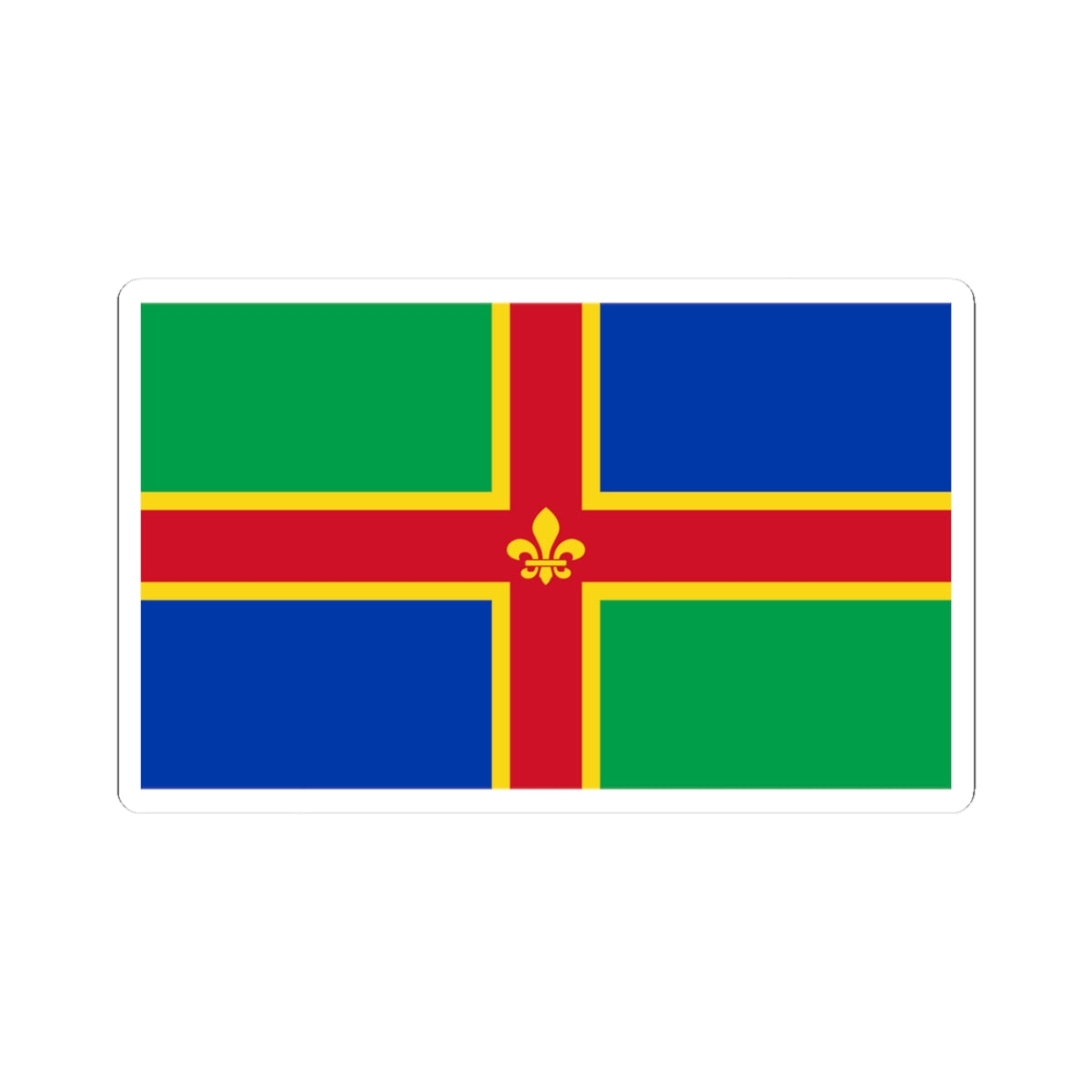 Lincolnshire flag (England) STICKER Vinyl Kiss-Cut Decal