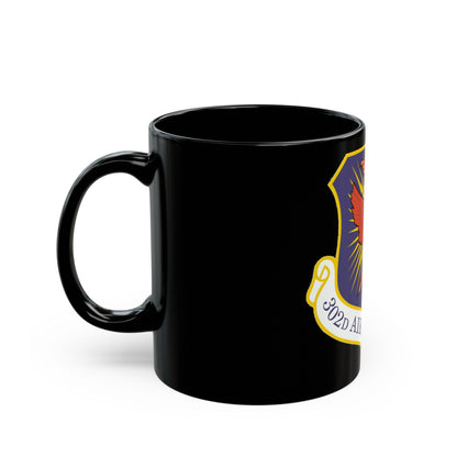 302d Airlift Wing (U.S. Air Force) Black Coffee Mug-The Sticker Space