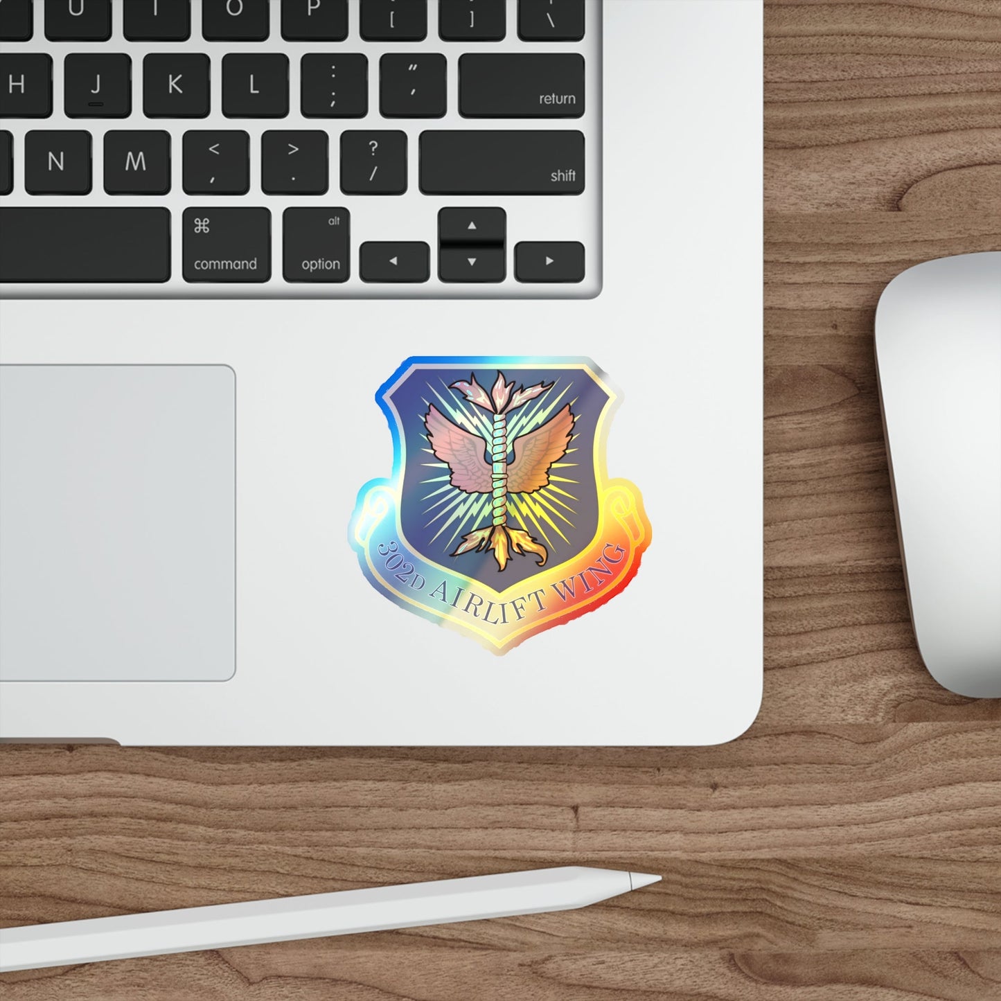 302d Airlift Wing (U.S. Air Force) Holographic STICKER Die-Cut Vinyl Decal-The Sticker Space