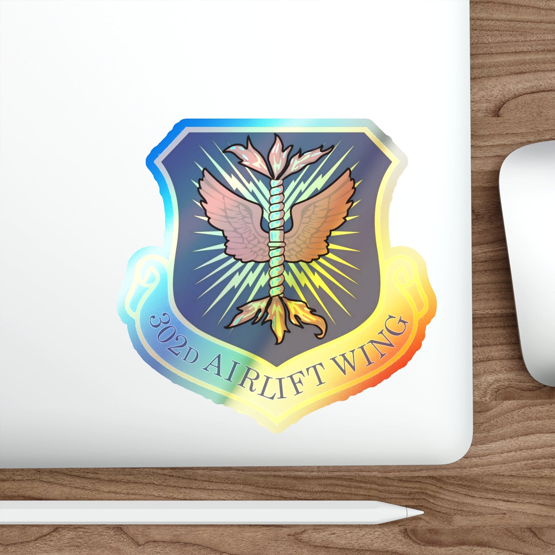 302d Airlift Wing (U.S. Air Force) Holographic STICKER Die-Cut Vinyl Decal-The Sticker Space