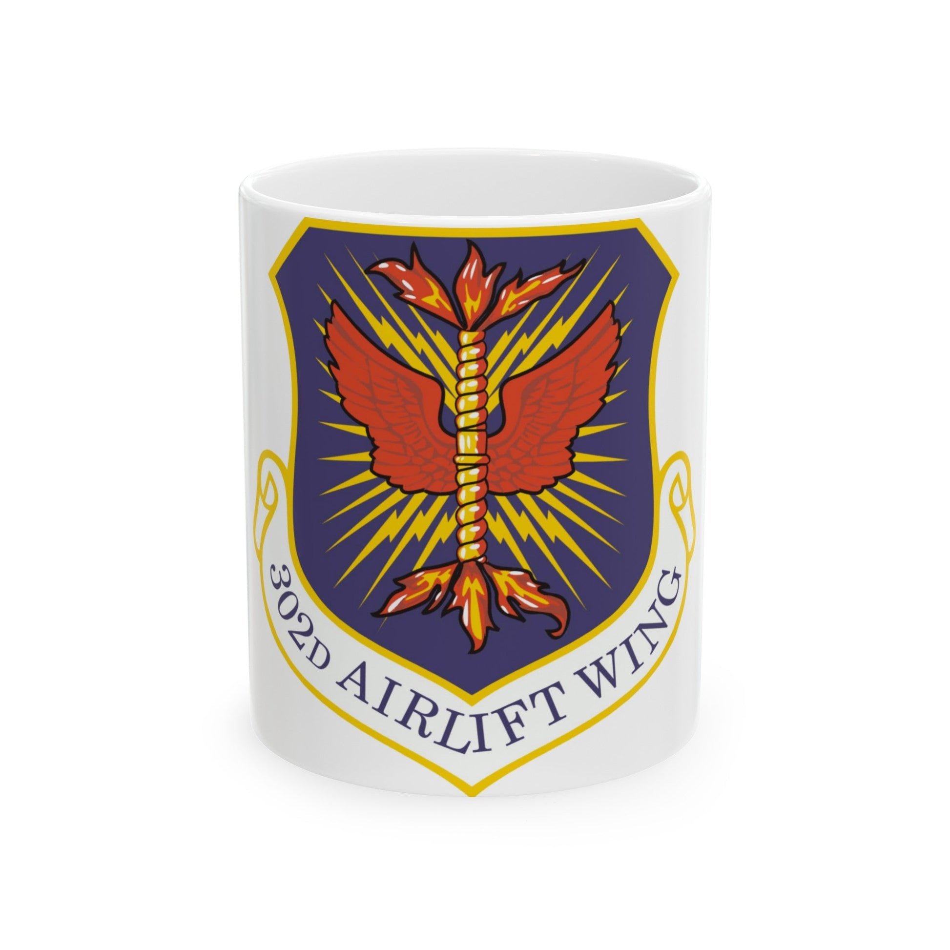 302d Airlift Wing (U.S. Air Force) White Coffee Mug-11oz-The Sticker Space