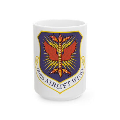 302d Airlift Wing (U.S. Air Force) White Coffee Mug-15oz-The Sticker Space