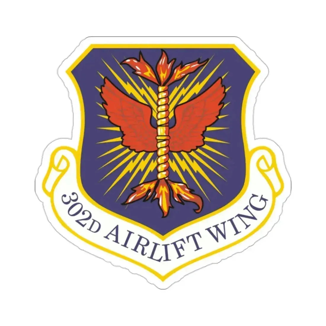 302d Airlift Wing (U.S. Air Force) STICKER Vinyl Die-Cut Decal 2 Inch - The Sticker Space