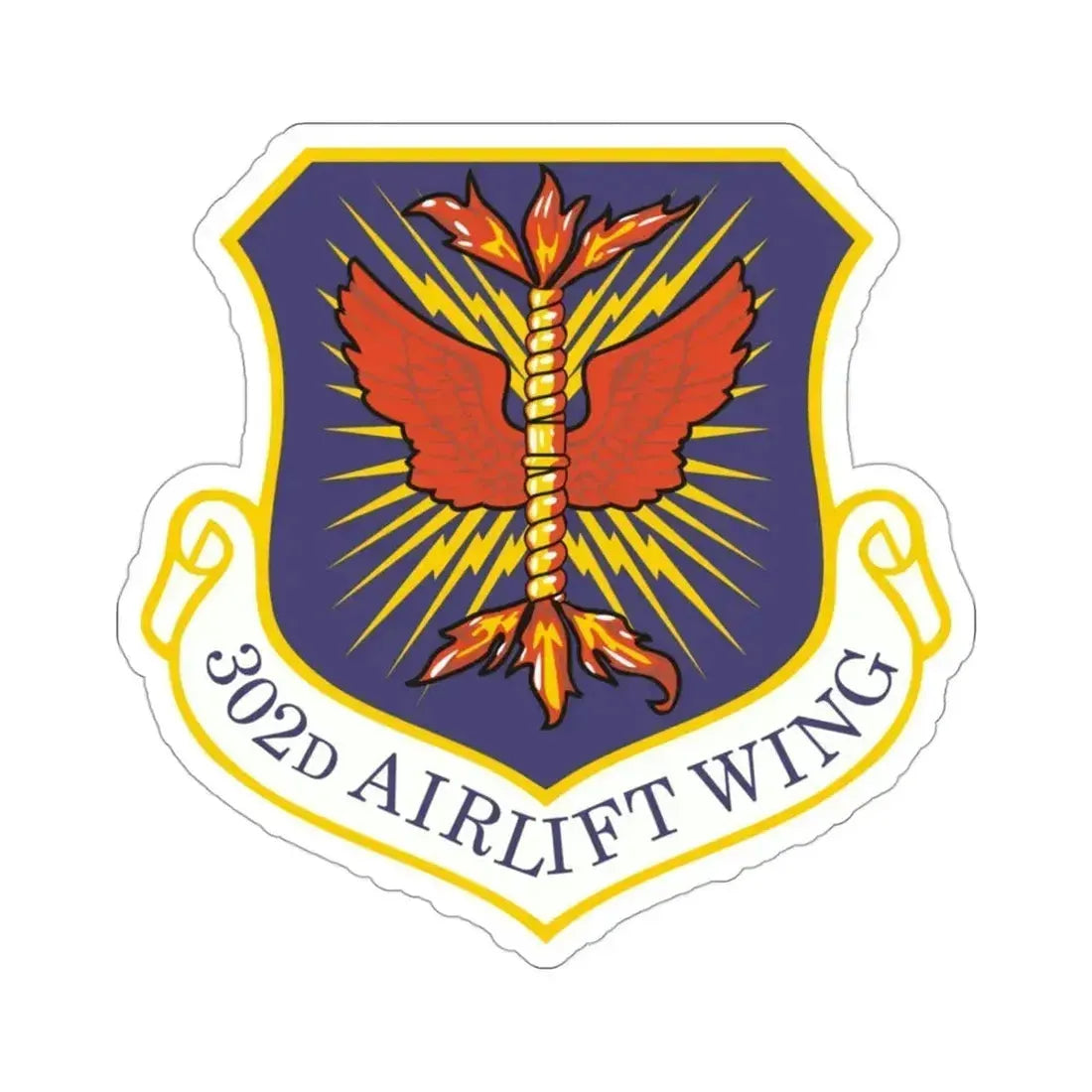 302d Airlift Wing (U.S. Air Force) STICKER Vinyl Die-Cut Decal 3 Inch - The Sticker Space