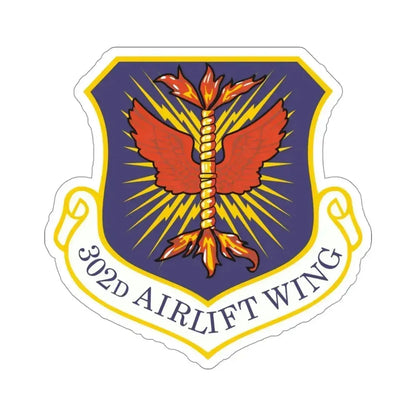 302d Airlift Wing (U.S. Air Force) STICKER Vinyl Die-Cut Decal 4 Inch - The Sticker Space