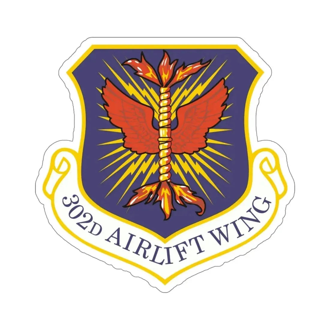 302d Airlift Wing (U.S. Air Force) STICKER Vinyl Die-Cut Decal - The Sticker Space