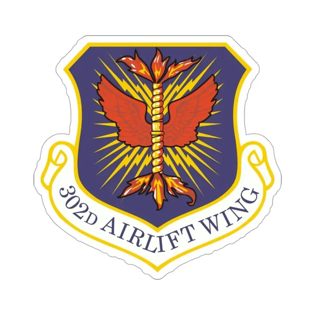 302d Airlift Wing (U.S. Air Force) STICKER Vinyl Die-Cut Decal - The Sticker Space