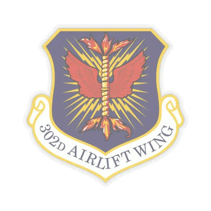 302d Airlift Wing (U.S. Air Force) STICKER Vinyl Kiss-Cut Decal 2 Inch Transparent - The Sticker Space
