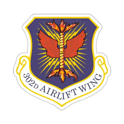 302d Airlift Wing (U.S. Air Force) STICKER Vinyl Kiss-Cut Decal 3 Inch White - The Sticker Space