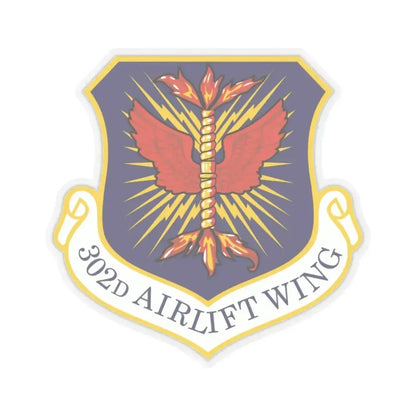 302d Airlift Wing (U.S. Air Force) STICKER Vinyl Kiss-Cut Decal 6 Inch Transparent - The Sticker Space