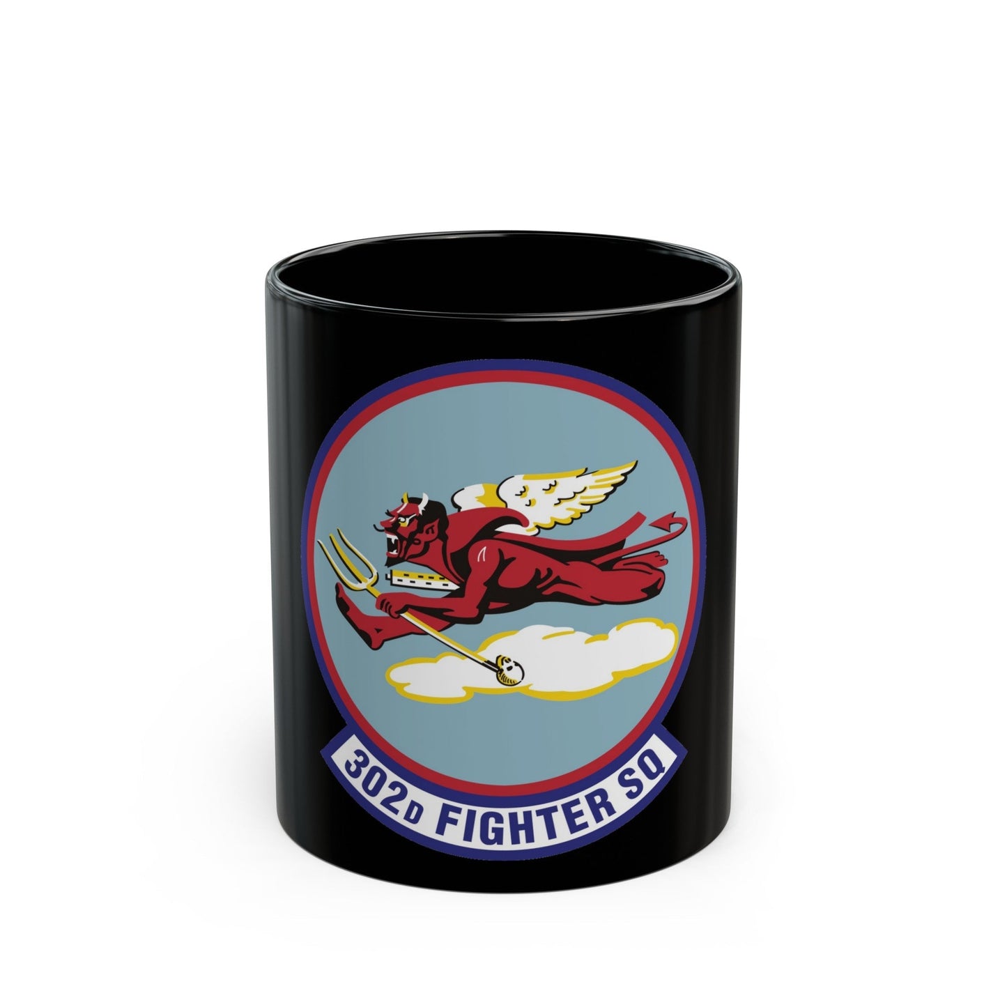 302d Fighter Squadron (U.S. Air Force) Black Coffee Mug-11oz-The Sticker Space