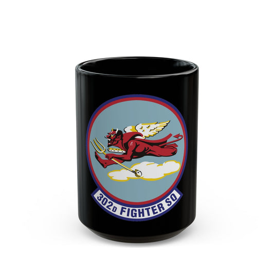 302d Fighter Squadron (U.S. Air Force) Black Coffee Mug-15oz-The Sticker Space