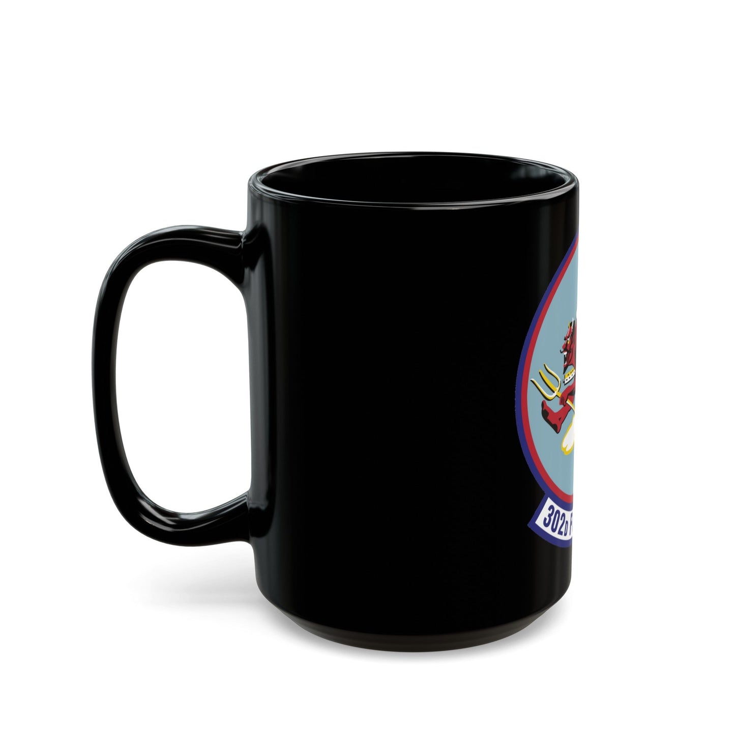 302d Fighter Squadron (U.S. Air Force) Black Coffee Mug-The Sticker Space