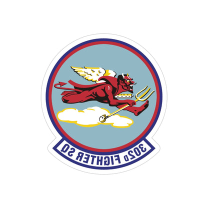 302d Fighter Squadron (U.S. Air Force) REVERSE PRINT Transparent STICKER-4" × 4"-The Sticker Space