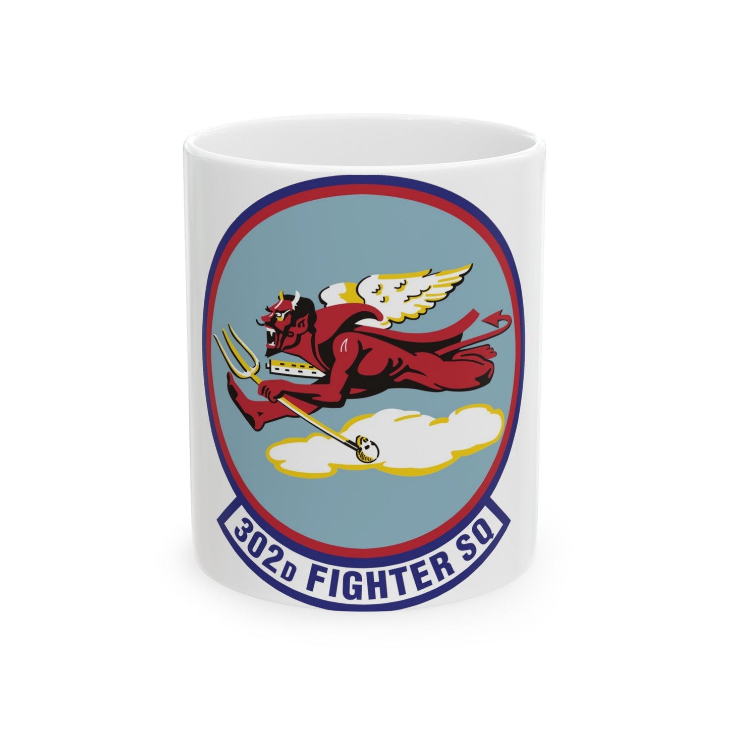 302d Fighter Squadron (U.S. Air Force) White Coffee Mug-11oz-The Sticker Space