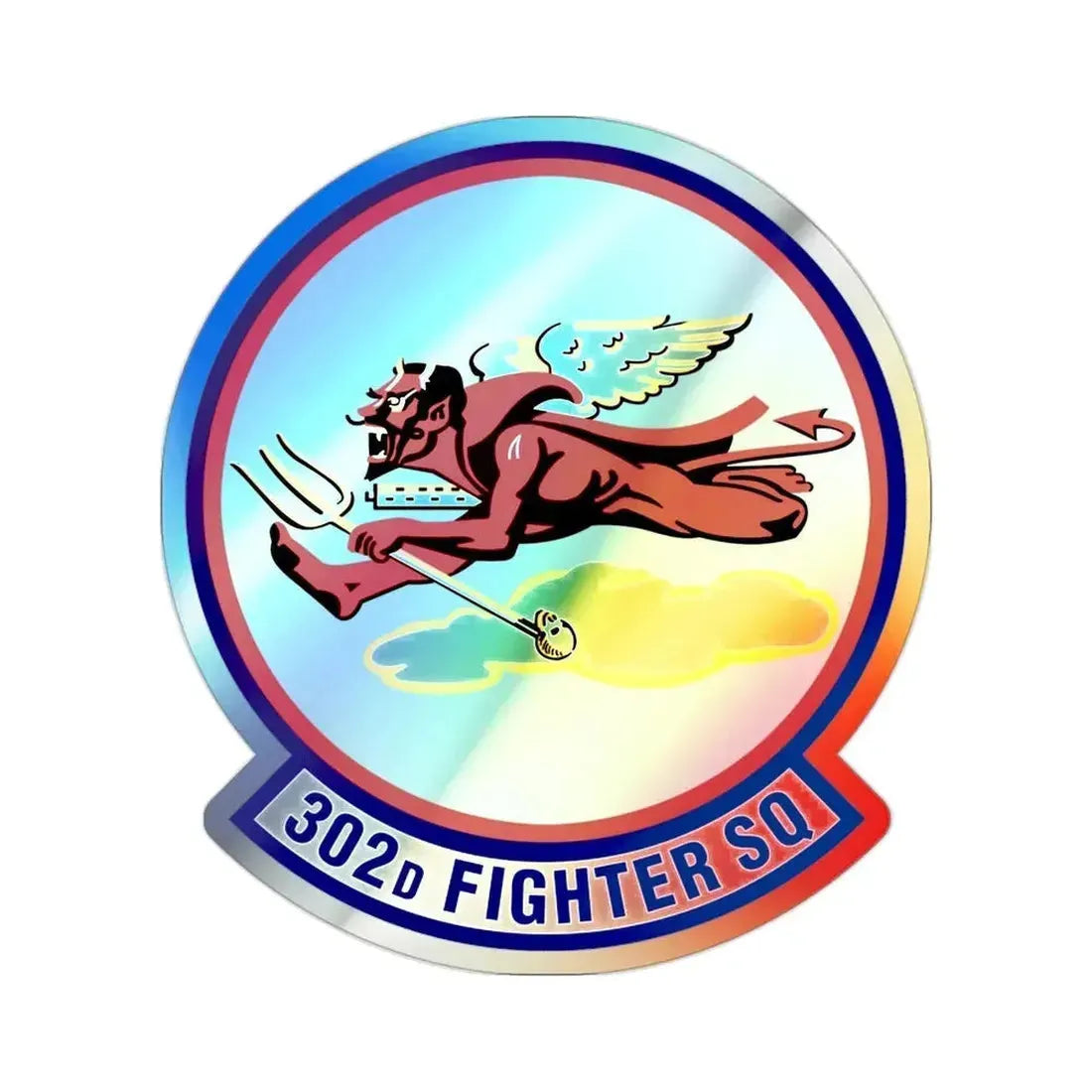 302d Fighter Squadron (U.S. Air Force) Holographic STICKER Die-Cut Vinyl Decal - The Sticker Space