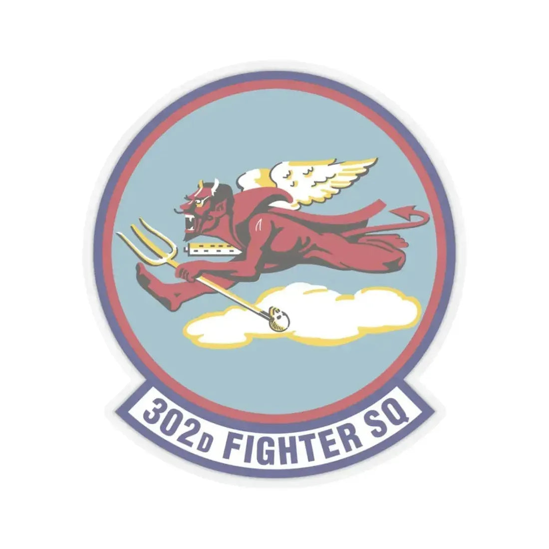 302d Fighter Squadron (U.S. Air Force) STICKER Vinyl Kiss-Cut Decal 3 Inch Transparent - The Sticker Space