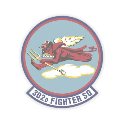 302d Fighter Squadron (U.S. Air Force) STICKER Vinyl Kiss-Cut Decal 6 Inch Transparent - The Sticker Space