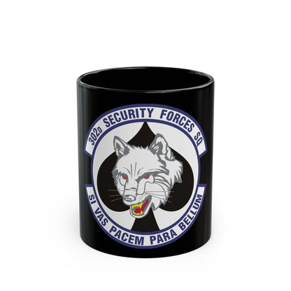 302d Security Forces Squadron (U.S. Air Force) Black Coffee Mug-11oz-The Sticker Space