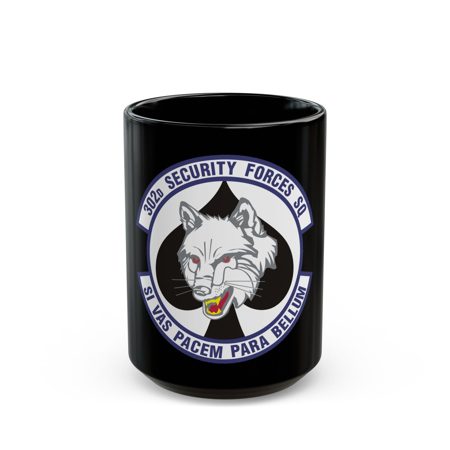 302d Security Forces Squadron (U.S. Air Force) Black Coffee Mug-15oz-The Sticker Space