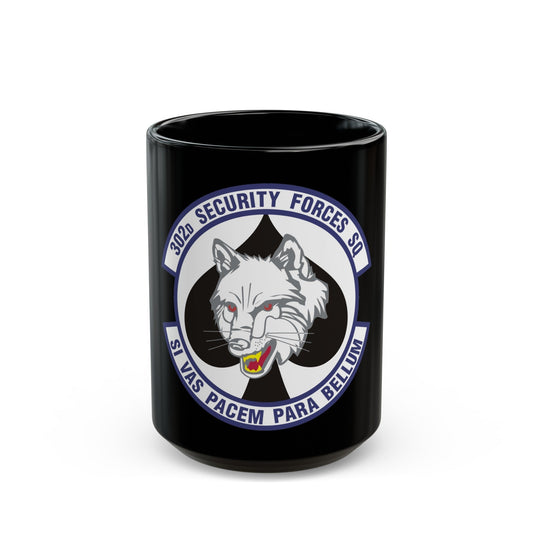 302d Security Forces Squadron (U.S. Air Force) Black Coffee Mug-15oz-The Sticker Space