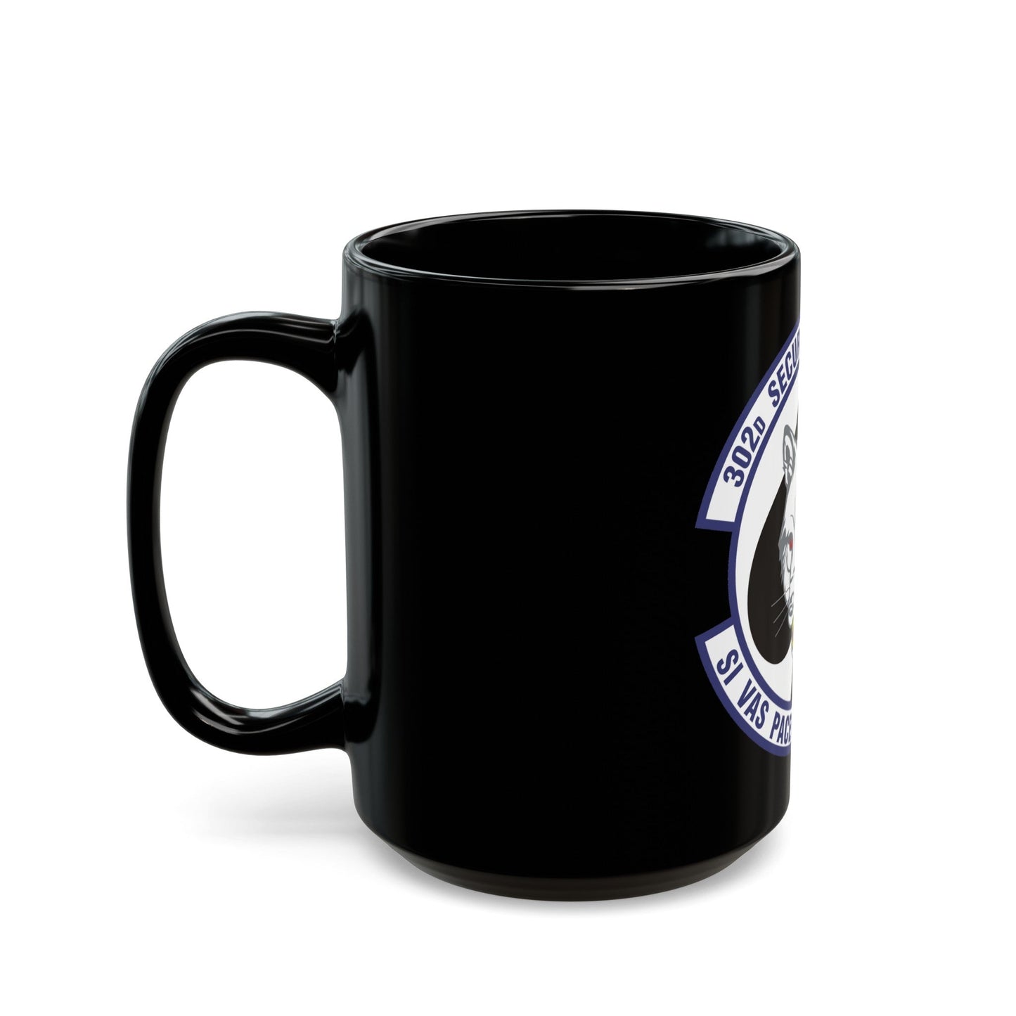 302d Security Forces Squadron (U.S. Air Force) Black Coffee Mug-The Sticker Space