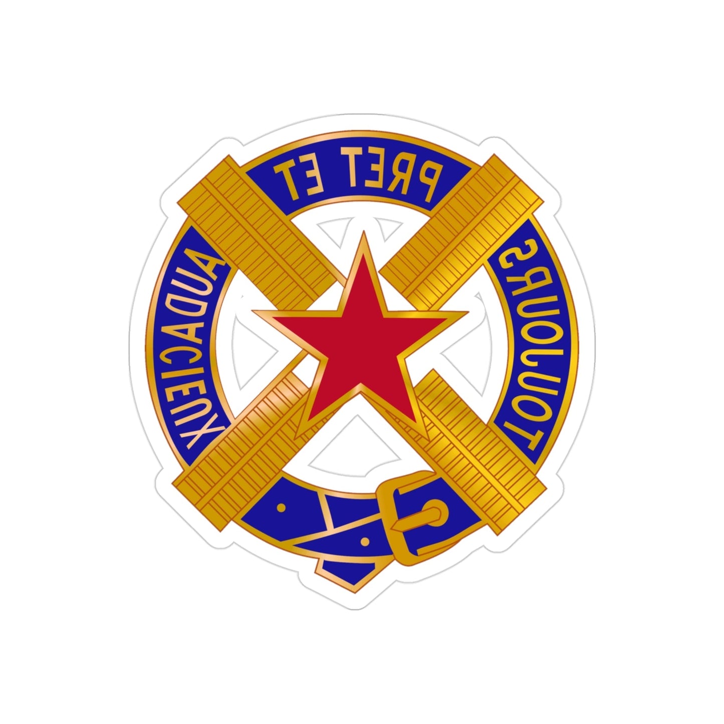 303 Cavalry Regiment USAR (U.S. Army) REVERSE PRINT Transparent STICKER-3 Inch-The Sticker Space