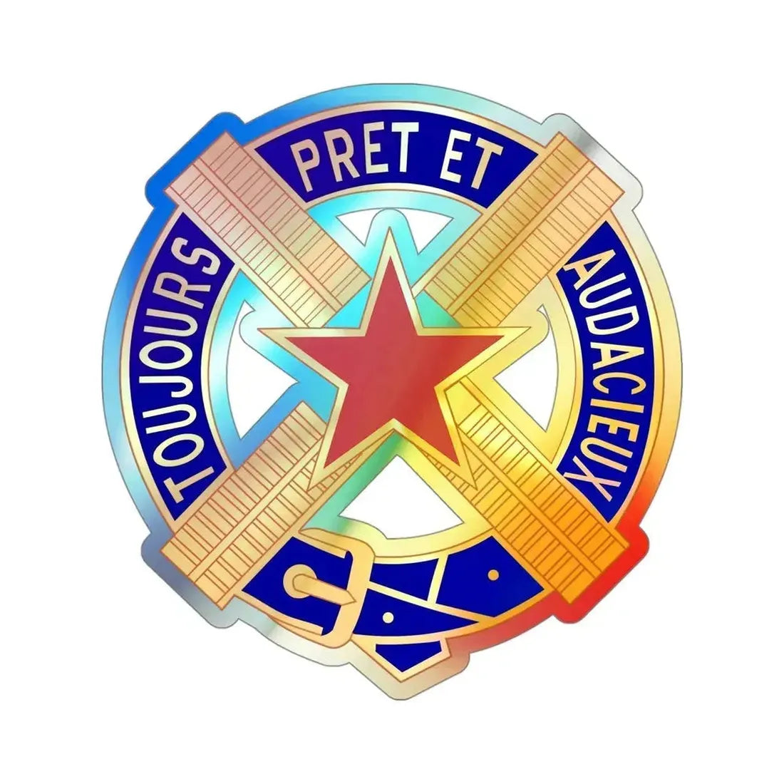 303 Cavalry Regiment USAR (U.S. Army) Holographic STICKER Die-Cut Vinyl Decal 4 Inch Holographic - The Sticker Space