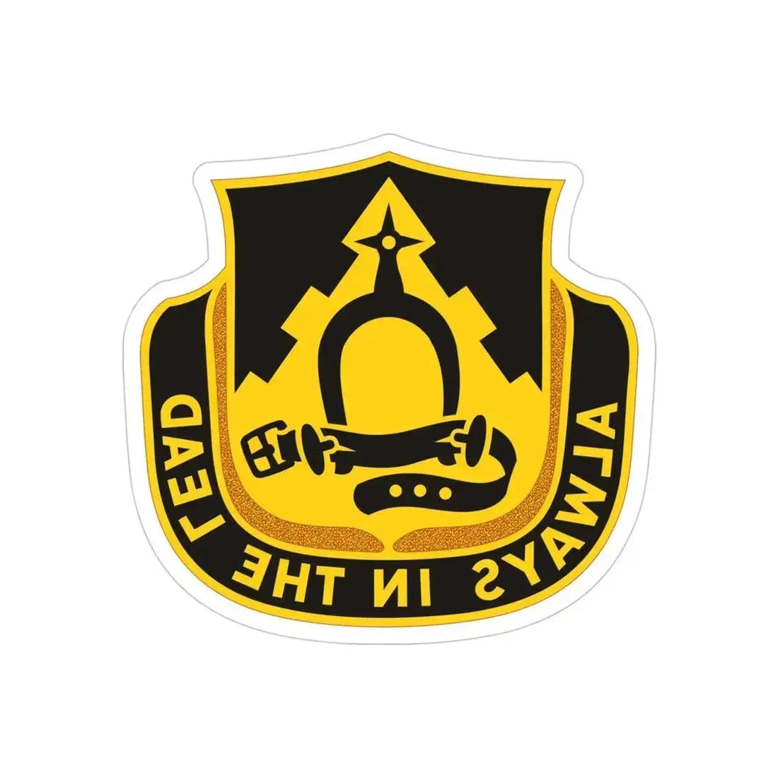 303 Cavalry Regiment WAARNG (U.S. Army) REVERSE PRINT Transparent Die-Cut STICKER 4 Inch Die-Cut Transparent - The Sticker Space