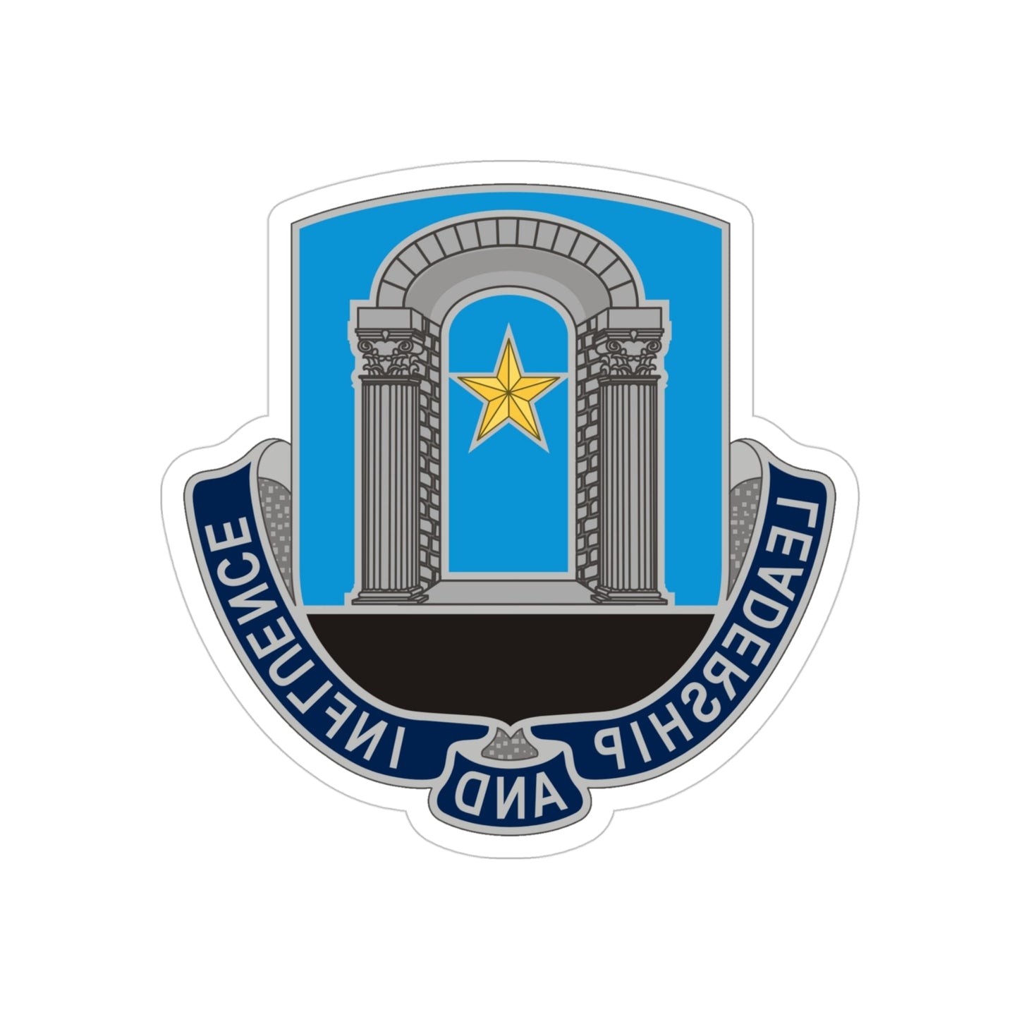 303 Information Operations Battalion (U.S. Army) REVERSE PRINT Transparent STICKER-4" × 4"-The Sticker Space