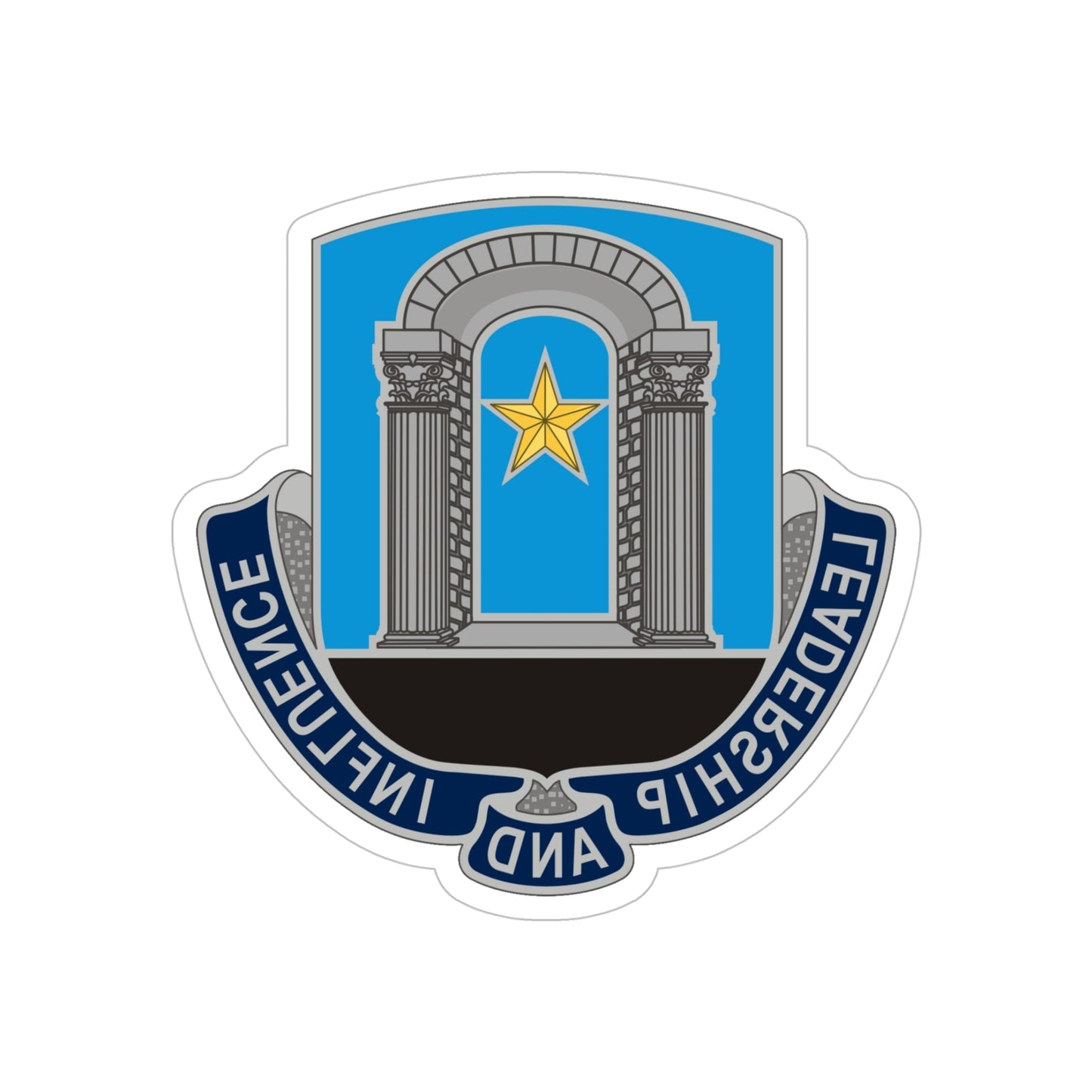 303 Information Operations Battalion (U.S. Army) REVERSE PRINT Transparent STICKER-5" × 5"-The Sticker Space