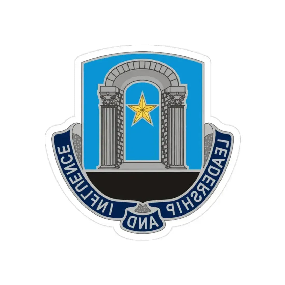 303 Information Operations Battalion (U.S. Army) REVERSE PRINT Transparent Die-Cut STICKER 2 Inch Die-Cut Transparent - The Sticker Space