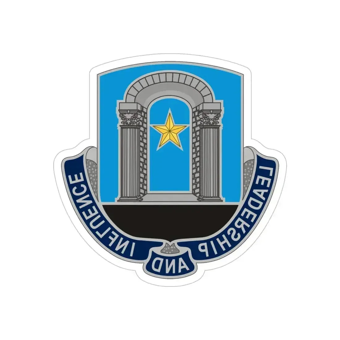 303 Information Operations Battalion (U.S. Army) REVERSE PRINT Transparent Die-Cut STICKER 5 Inch Die-Cut Transparent - The Sticker Space