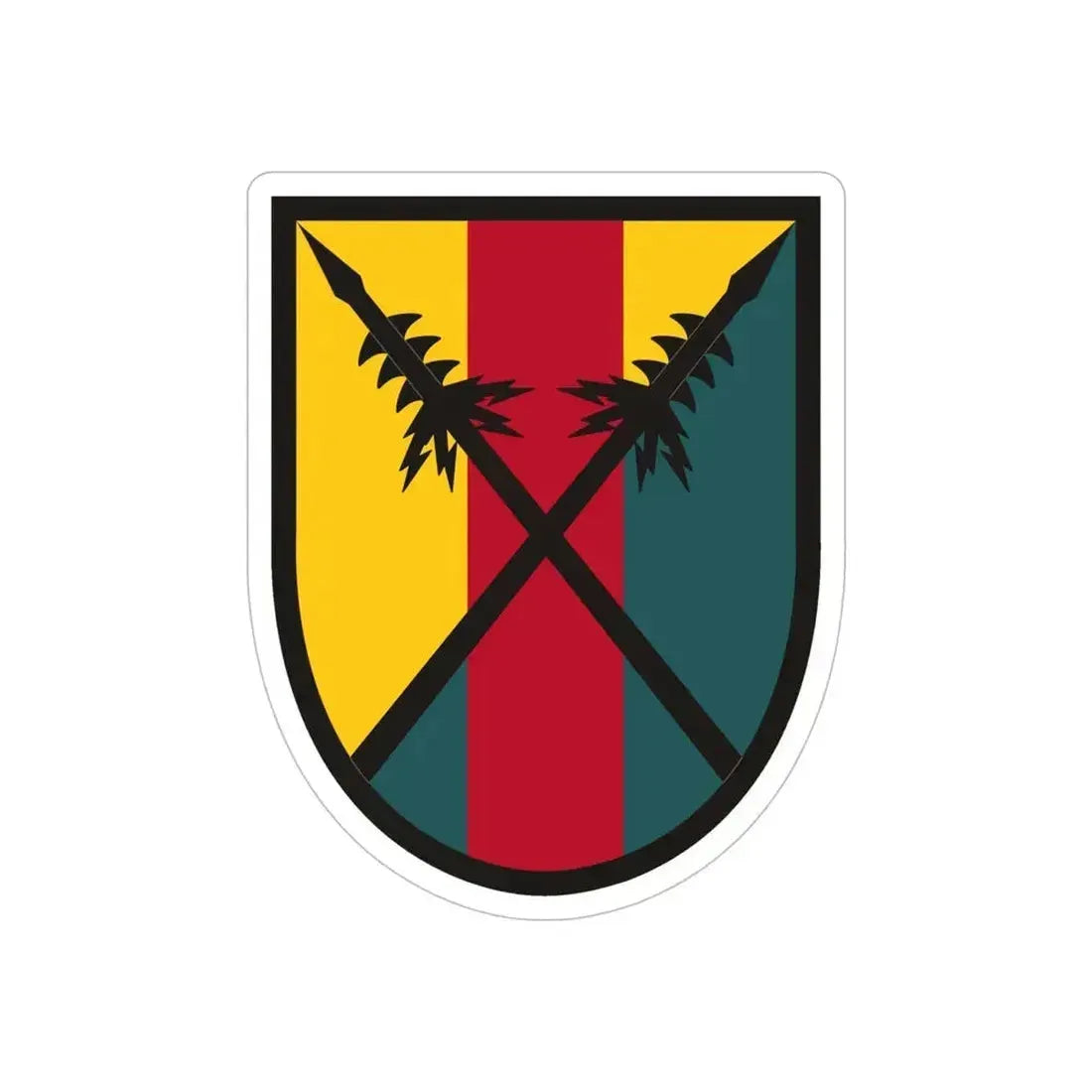 303 Maneuver Enhancement Brigade (U.S. Army) REVERSE PRINT Transparent Die-Cut STICKER 5 Inch Die-Cut Transparent - The Sticker Space