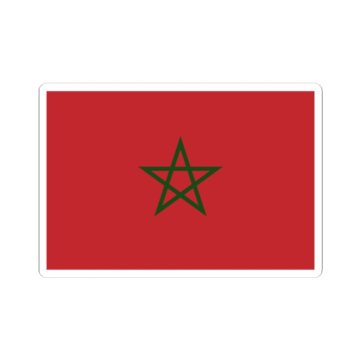 Flag of Morocco palm leaf (Morocco) STICKER Vinyl Kiss-Cut Decal