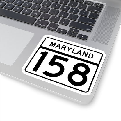 MD Route 158 (Maryland) (Road Sign) STICKER Vinyl Kiss-Cut Decal