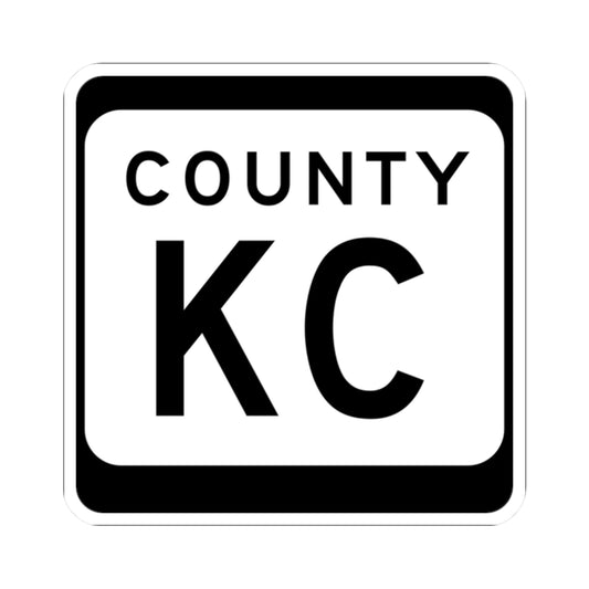 WIS County KC (Wisconsin) (Road Sign) STICKER Vinyl Kiss-Cut Decal
