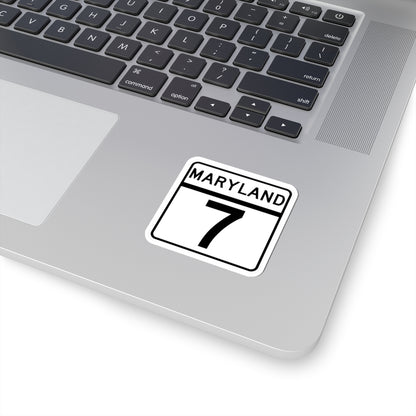 MD Route 7 (Maryland) (Road Sign) STICKER Vinyl Kiss-Cut Decal