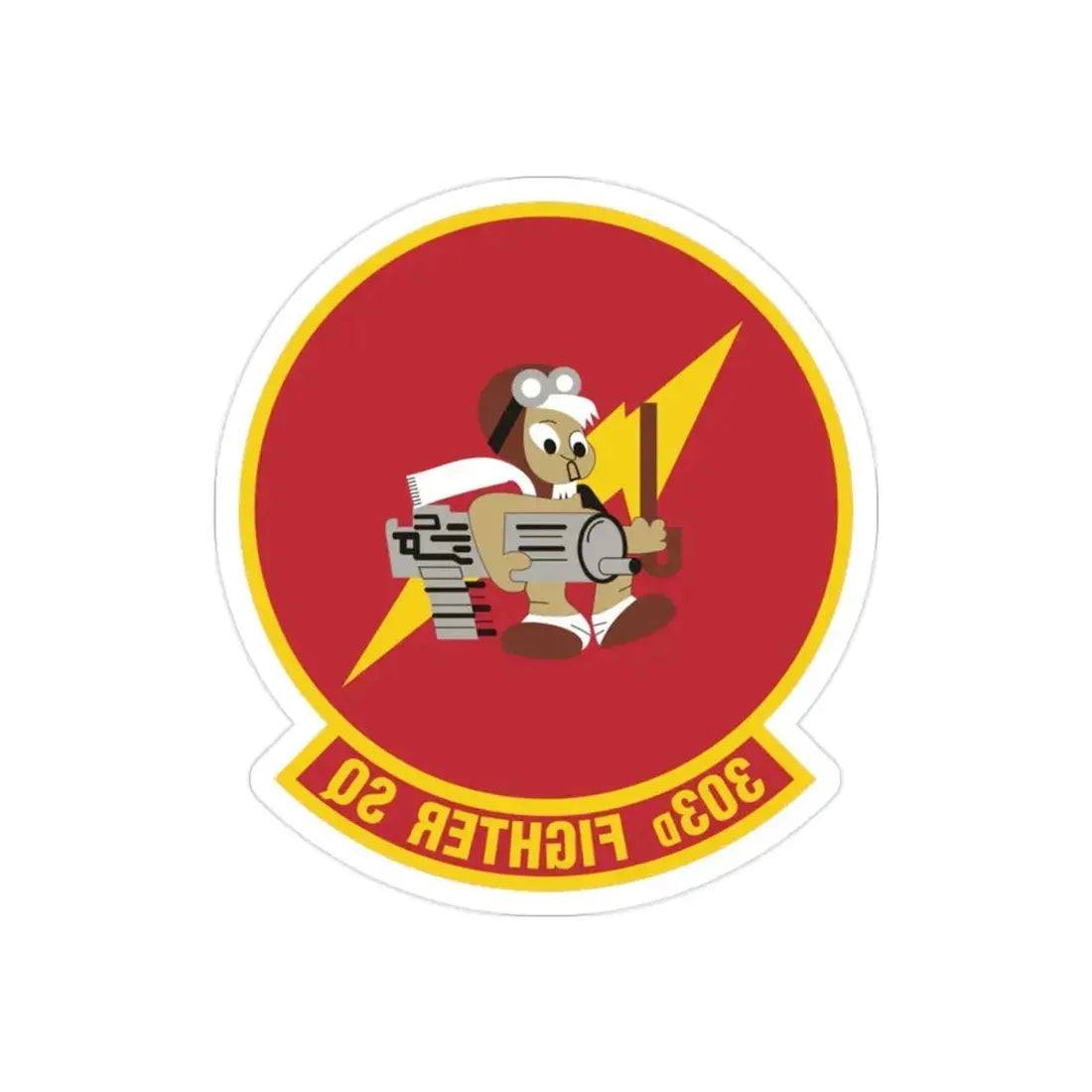 303d Fighter Squadron (U.S. Air Force) REVERSE PRINT Transparent Die-Cut STICKER - The Sticker Space