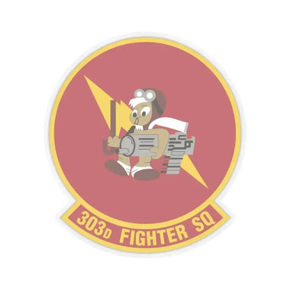 303d Fighter Squadron (U.S. Air Force) STICKER Vinyl Kiss-Cut Decal 4 Inch Transparent - The Sticker Space