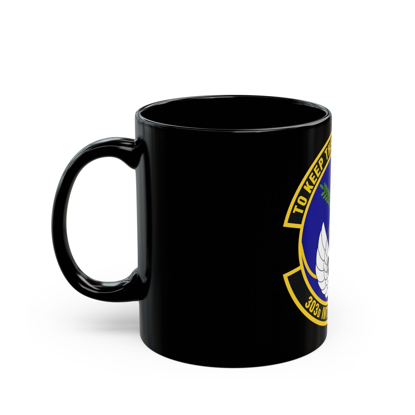 303d Intelligence Squadron (U.S. Air Force) Black Coffee Mug-The Sticker Space