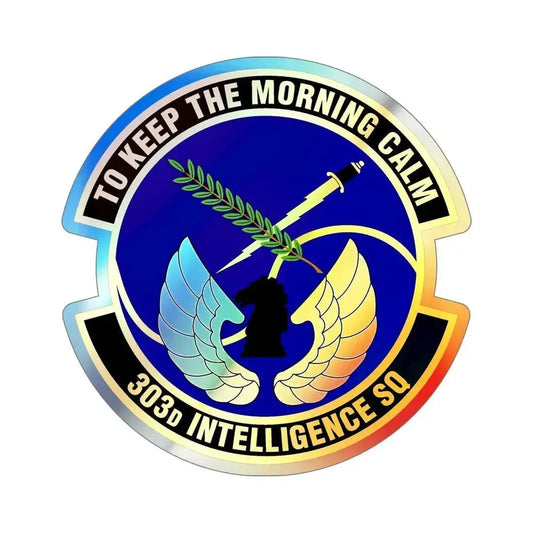 303d Intelligence Squadron (U.S. Air Force) Holographic STICKER Die-Cut Vinyl Decal 6 Inch Holographic - The Sticker Space