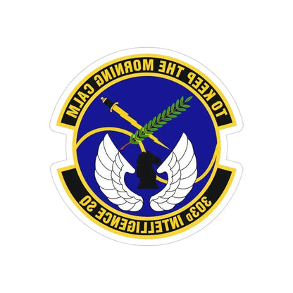 303d Intelligence Squadron (U.S. Air Force) REVERSE PRINT Transparent Die-Cut STICKER 4 Inch Die-Cut Transparent - The Sticker Space