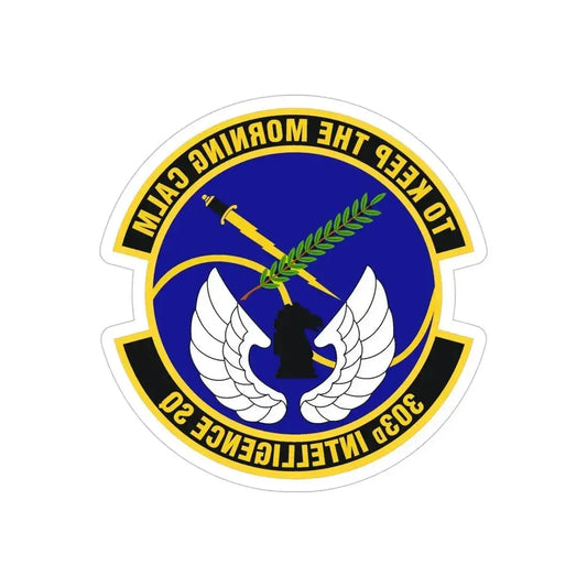 303d Intelligence Squadron (U.S. Air Force) REVERSE PRINT Transparent Die-Cut STICKER 6 Inch Die-Cut Transparent - The Sticker Space