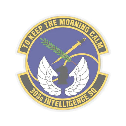 303d Intelligence Squadron (U.S. Air Force) STICKER Vinyl Kiss-Cut Decal 4 Inch Transparent - The Sticker Space
