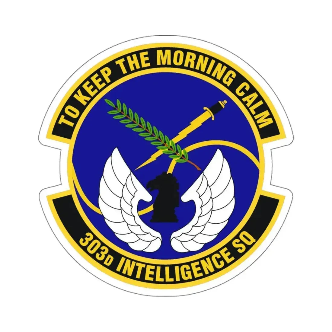 303d Intelligence Squadron (U.S. Air Force) STICKER Vinyl Kiss-Cut Decal 4 Inch White - The Sticker Space