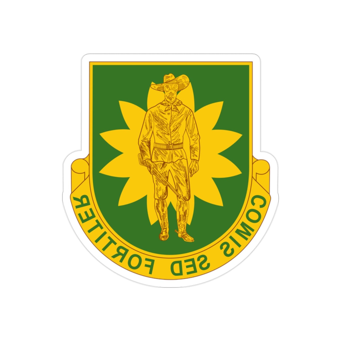 304 Military Police Battalion (U.S. Army) REVERSE PRINT Transparent STICKER-2" × 2"-The Sticker Space