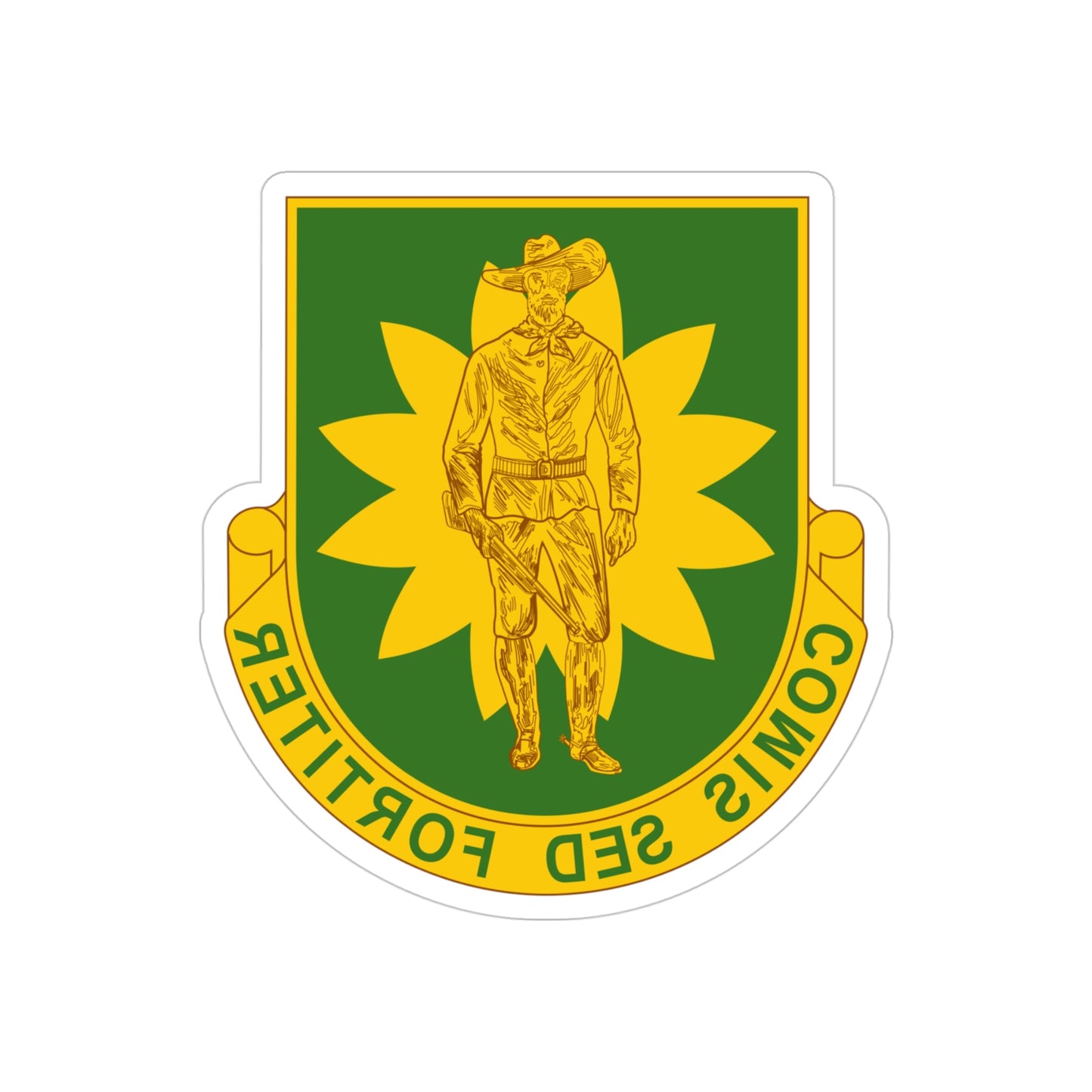 304 Military Police Battalion (U.S. Army) REVERSE PRINT Transparent STICKER-4" × 4"-The Sticker Space