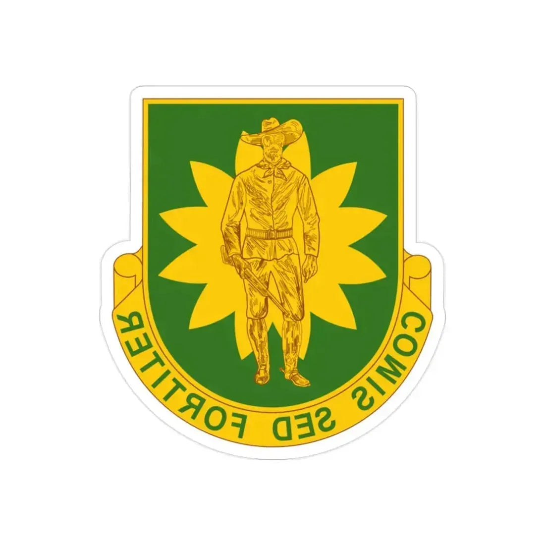 304 Military Police Battalion (U.S. Army) REVERSE PRINT Transparent Die-Cut STICKER 2 Inch Die-Cut Transparent - The Sticker Space