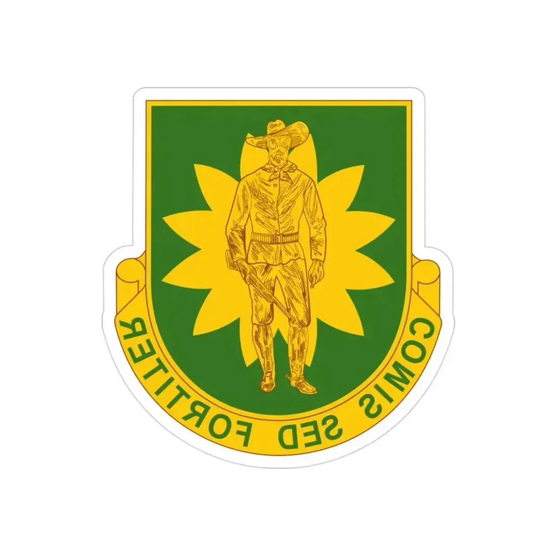 304 Military Police Battalion (U.S. Army) REVERSE PRINT Transparent Die-Cut STICKER 3 Inch Die-Cut Transparent - The Sticker Space